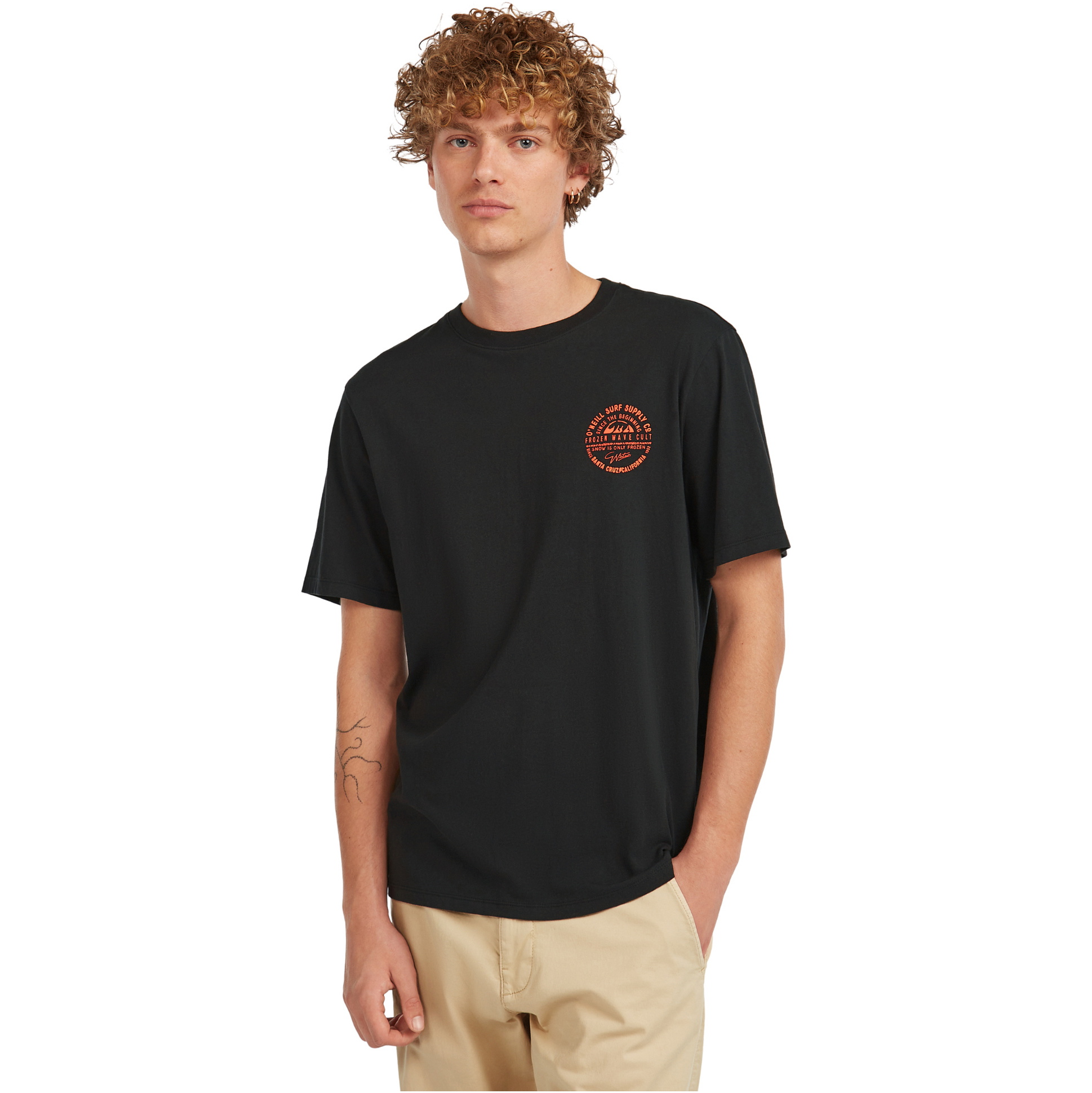 2025 O'Neill Männer Chest Print T-Shirt 2850322 - Black Out